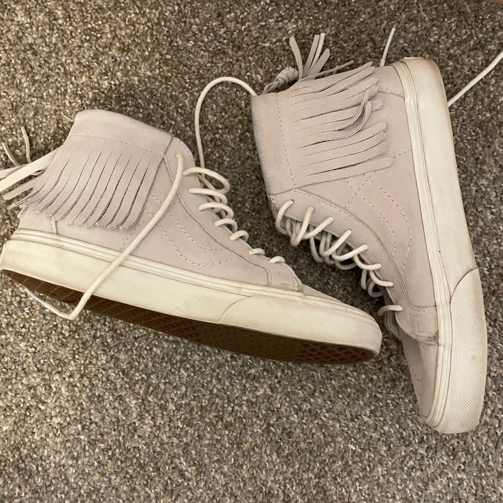 Vans Sk8 Hi Moc Grey Suede Shoes